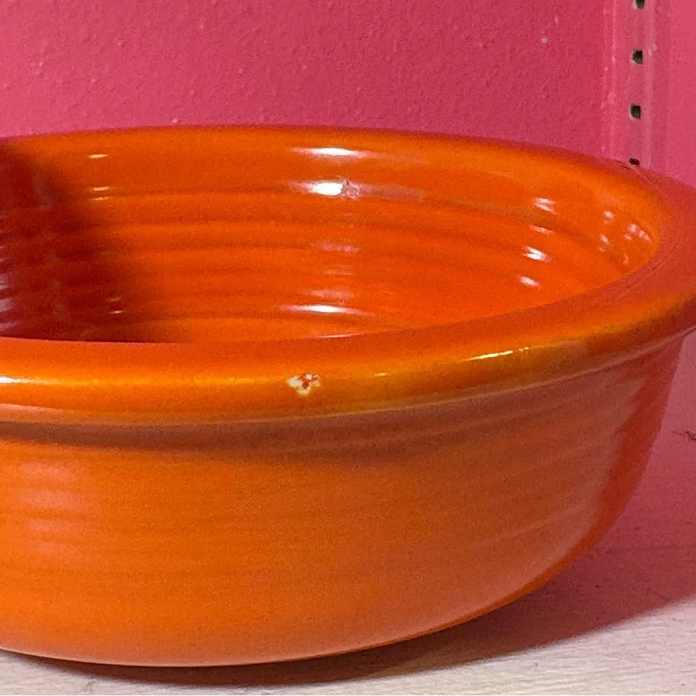 Vintage * EUC Fiesta Atomic Red Small Dessert Fruit Bowl Retro Collectible Dish - Picture 8 of 8